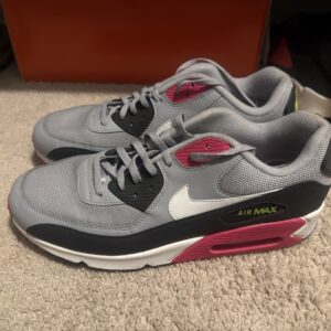 nike air max 90 wolf grey rush pink