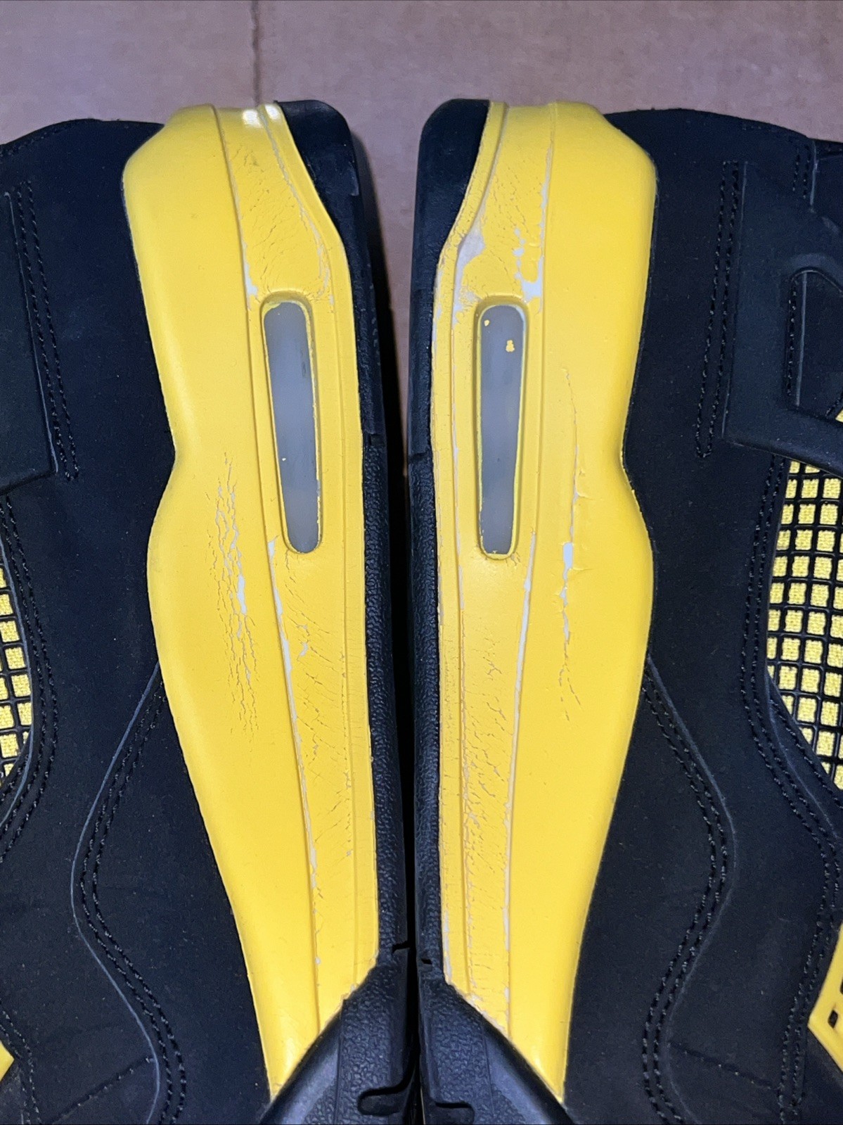 nike jordan 4 retro low thunder yellow black suede shoes (308497 008) sz 8 nike jordan 4 retro low thunder yellow black suede shoes (308497 008) sz 8