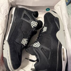 size 10.5 jordan 4 retro se mid black canvas