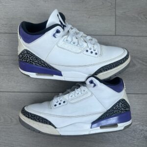 nike air jordan 3 iris purple retro men’s basketball sneakers size 10