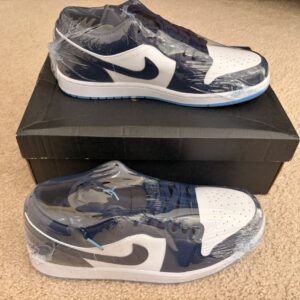 new nike air jordan 1 low shoes midnight navy university blue 553558 404 men 9.5