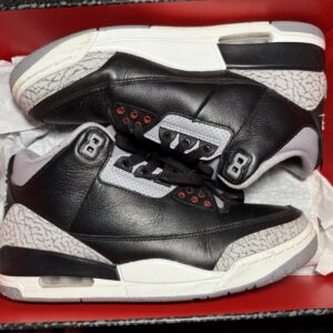 jordan air jordan 3 retro og 2024 black cement black/fire red dn3707 010