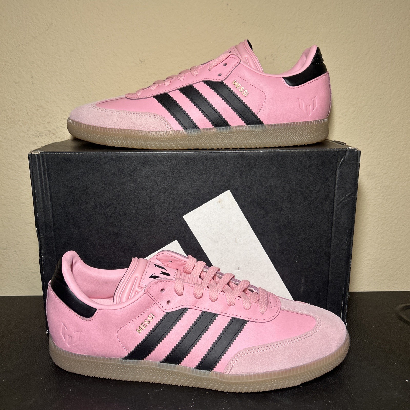 size 10 adidas samba messi pink black gum soccer men’s sneakers jp7844 new size 10 adidas samba messi pink black gum soccer men’s sneakers jp7844 new