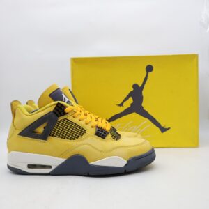 nike air jordan 4 iv retro mid lightning men's 10.5 yellow sneakers ct8527 700