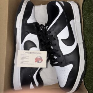 size 13 nike dunk low black white