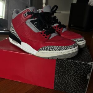 jordan 3 retro se mid unite red cement size 8