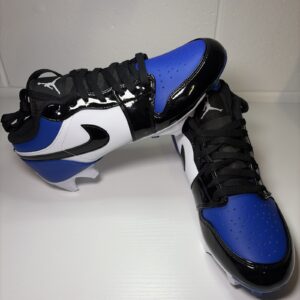 size 9 nike air jordan 1 low td royal blue black white football cleat fj6245 401