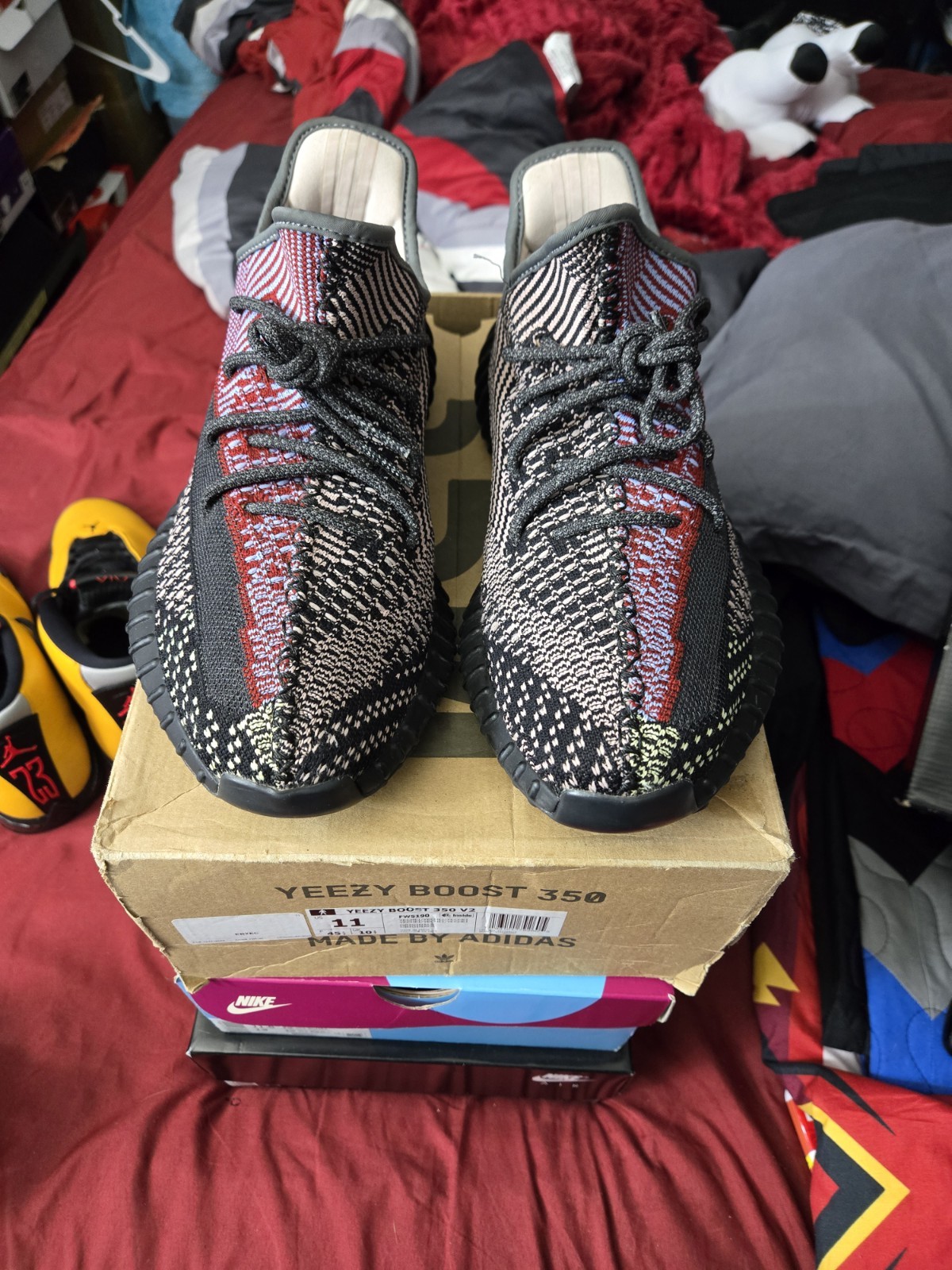 adidas yeezy boost 350 v2 yecheil non reflective black/fw5190 size 11 pre owned adidas yeezy boost 350 v2 yecheil non reflective black/fw5190 size 11 pre owned