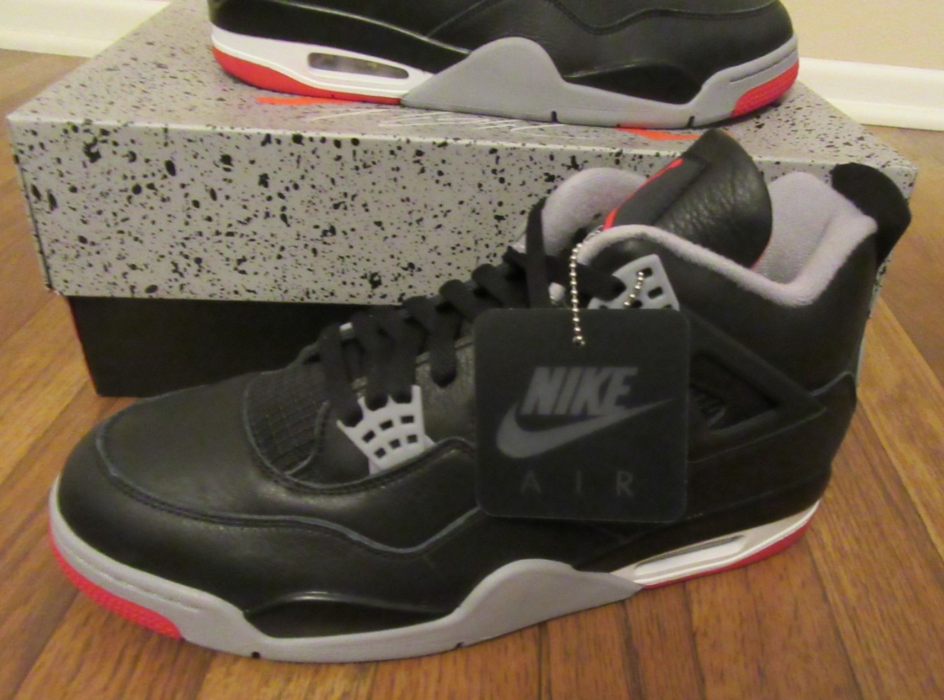 nike air jordan 4 retro size 11.5 black fire red cement grey fv5029 006 new nib nike air jordan 4 retro size 11.5 black fire red cement grey fv5029 006 new nib