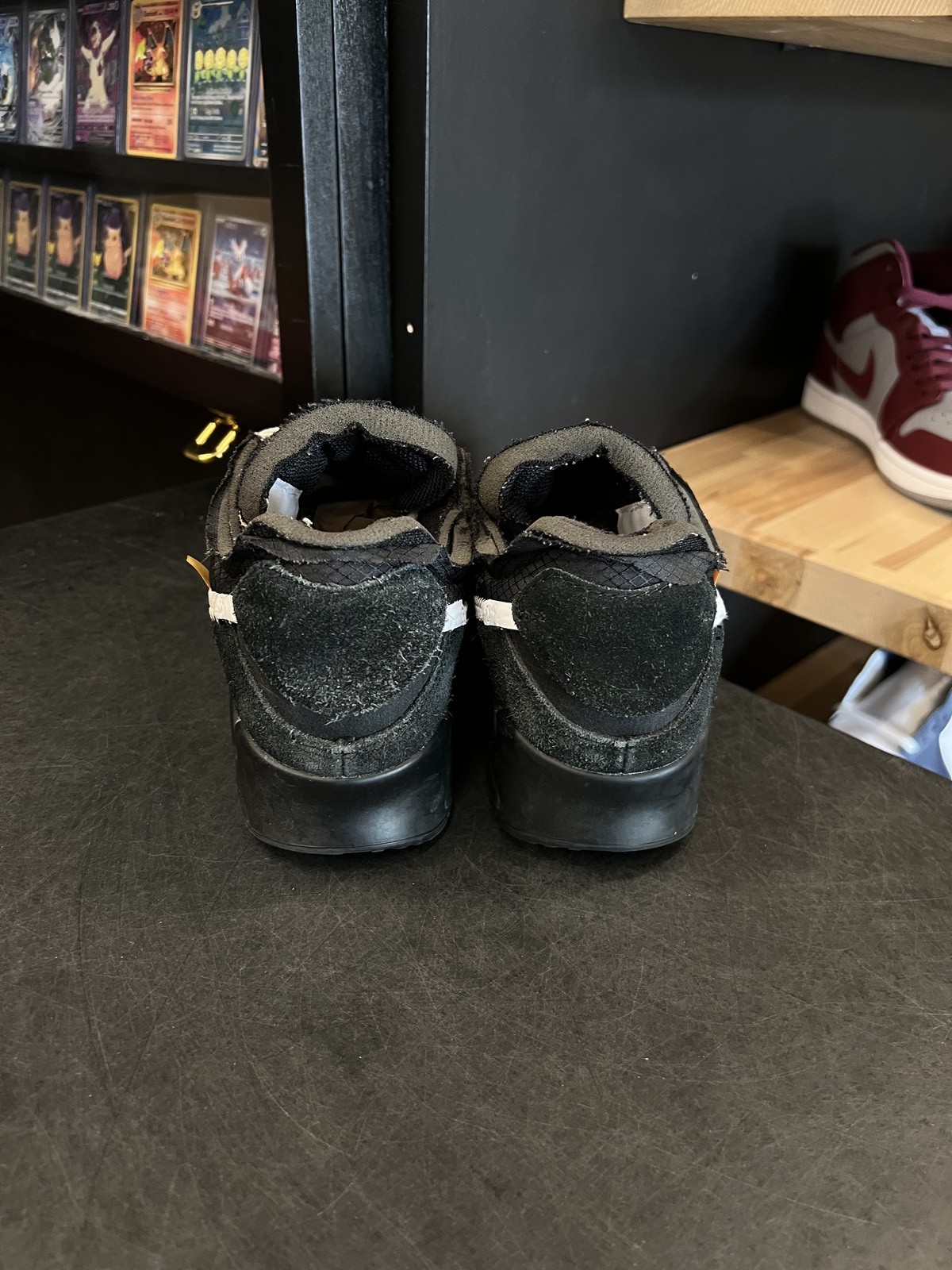 nike air max 90 off white black size 9.5, preowned no insole no tag nike air max 90 off white black size 9.5, preowned no insole no tag