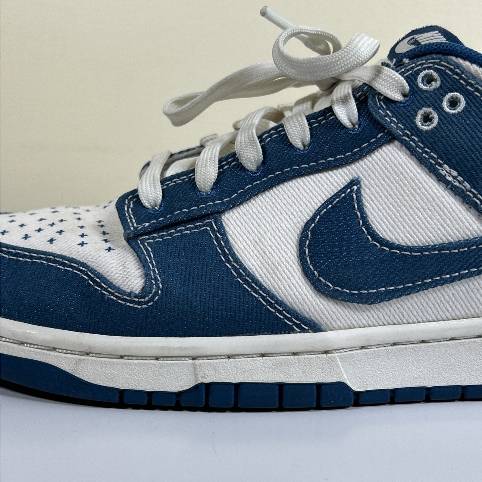 nike dunk low se sashiko industrial blue dv0834 101 mens sneakers size 10 nike dunk low se sashiko industrial blue dv0834 101 mens sneakers size 10