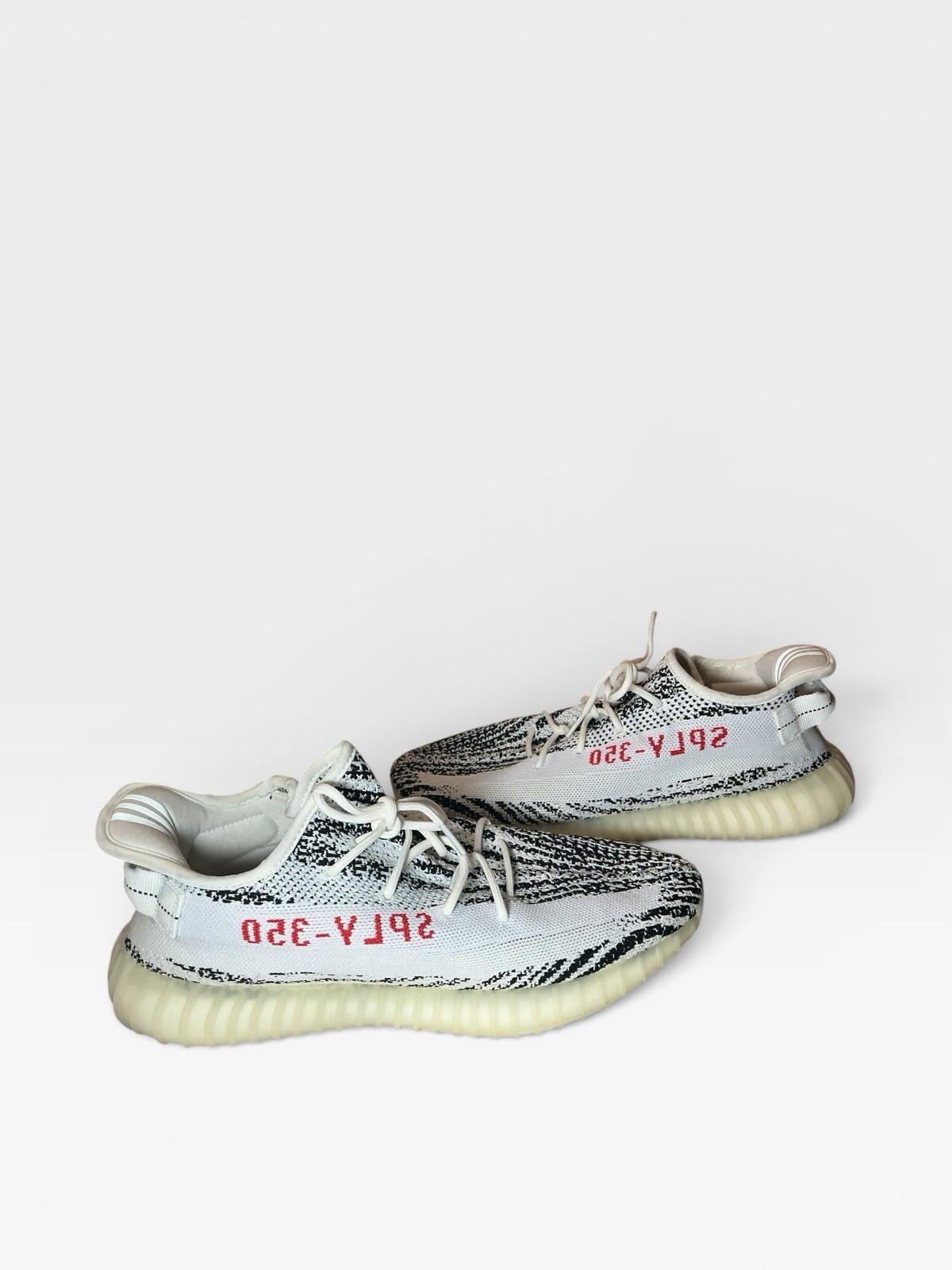 adidas yeezy boost 350 v2 zebra white black red sneakers size 11 1/2 adidas yeezy boost 350 v2 zebra white black red sneakers size 11 1/2