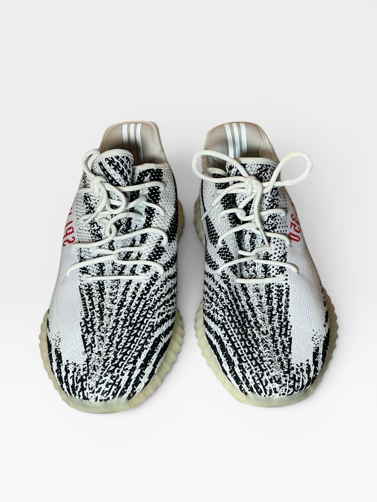 adidas yeezy boost 350 v2 zebra white black red sneakers size 11 1/2 adidas yeezy boost 350 v2 zebra white black red sneakers size 11 1/2