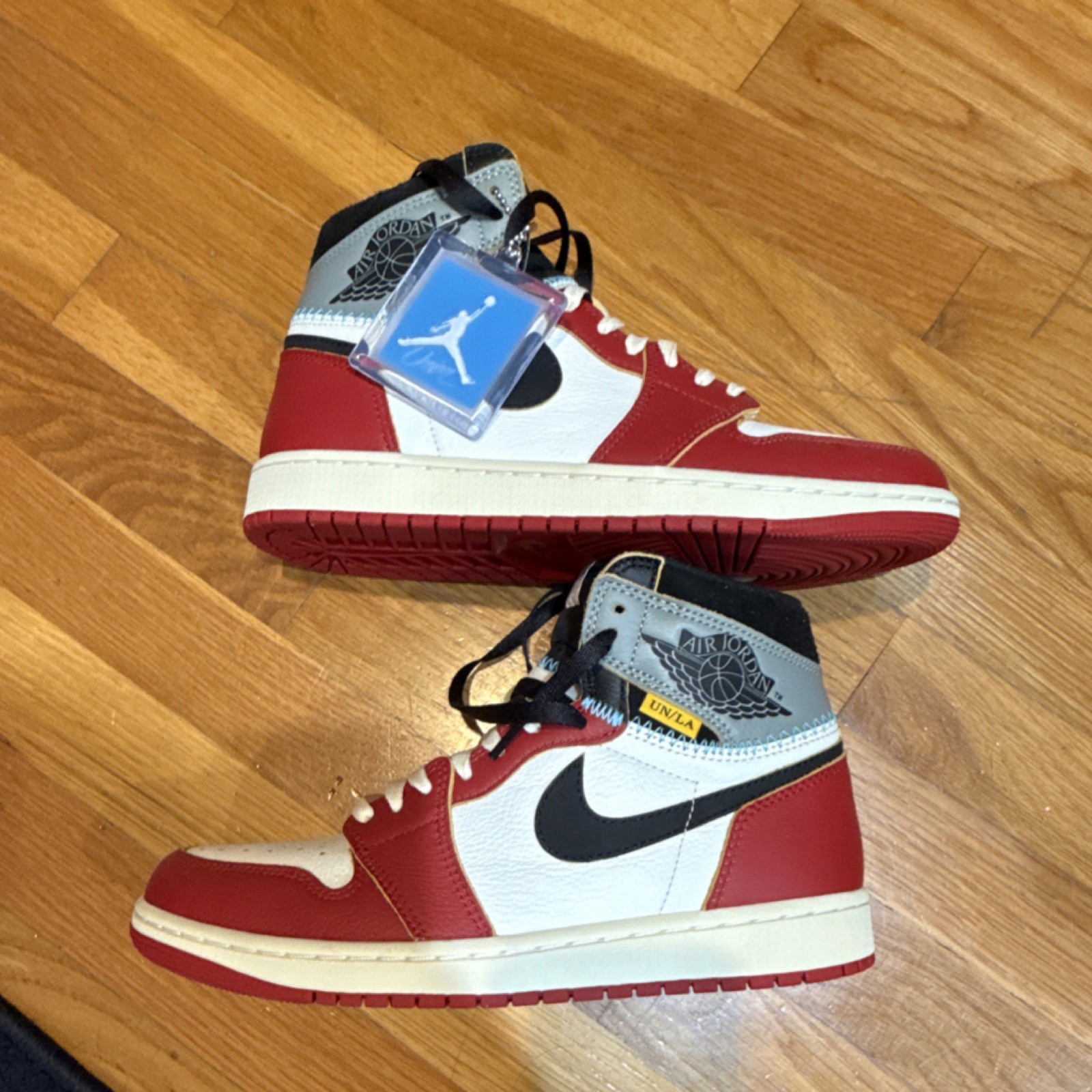 jordan air jordan 1 retro high og un/la sneaker red white black grey leather jordan air jordan 1 retro high og un/la sneaker red white black grey leather