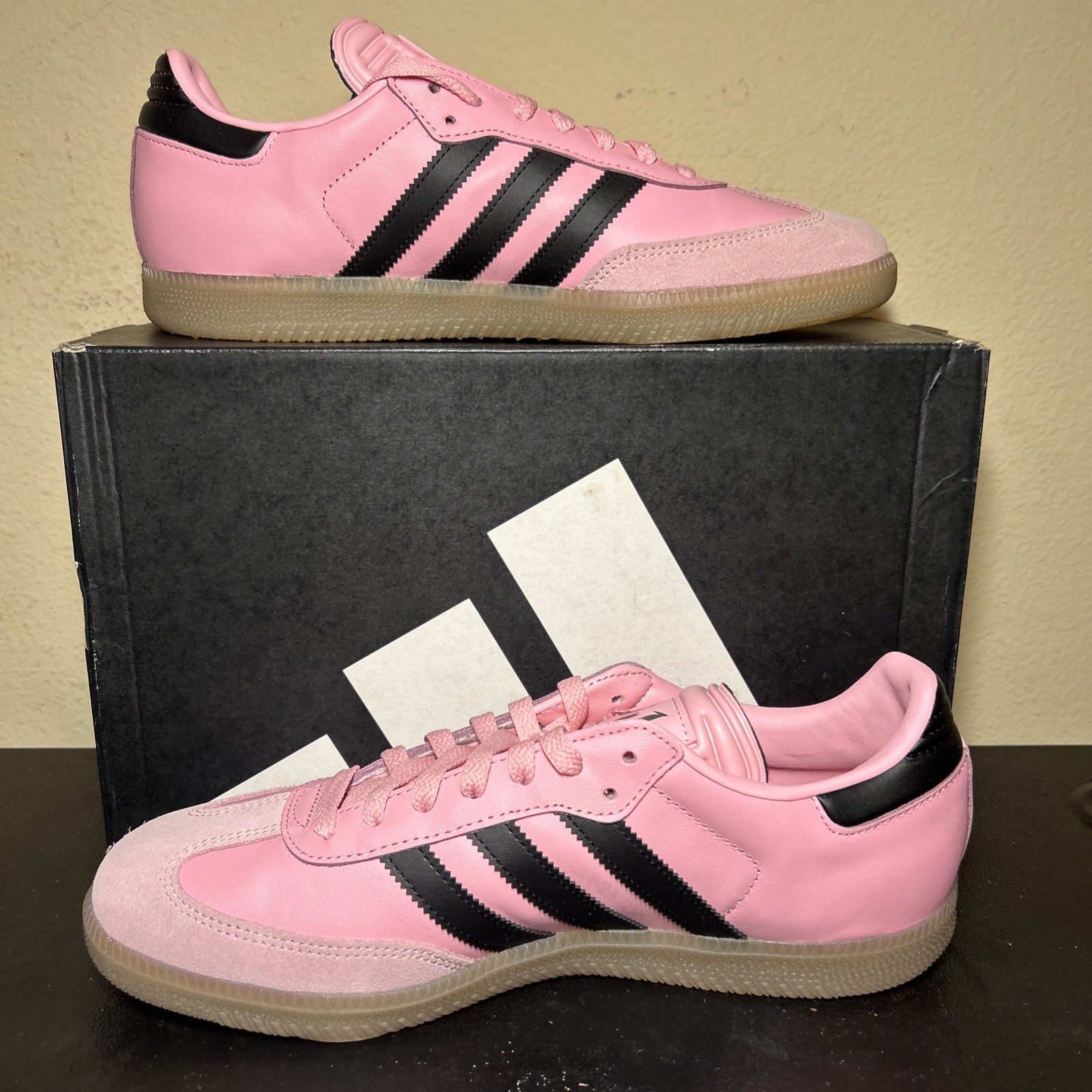 size 10 adidas samba messi pink black gum soccer men’s sneakers jp7844 new size 10 adidas samba messi pink black gum soccer men’s sneakers jp7844 new