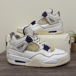 jordan air jordan 4 retro purple metallic white/court purple ct8527 115