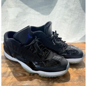nike air jordan 11 retro low ie space jam black varsity royal fv5104 004 mens 13