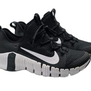 nike free metcon 3 men's black/white mesh sneakers lace up low top cj0861 010