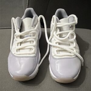 jordan air jordan 11 retro low cement grey white/gray patent leather av2187 140