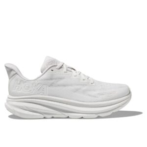 hoka white clifton 9 running shoe men's 10b