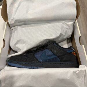 size 10 bluetile x nike sb dunk low pitch blue and black iq1323 001