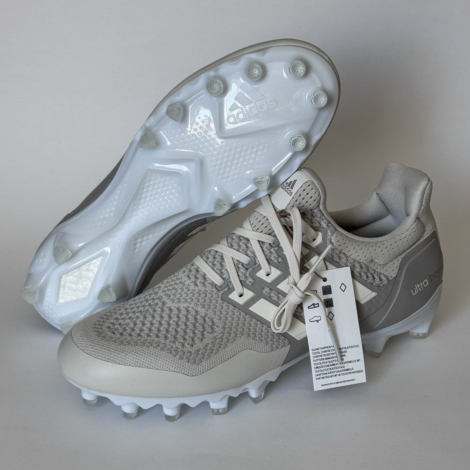 size 12 adidas ultraboost football cleats talc cream chalk granite jp7409 $180 size 12 adidas ultraboost football cleats talc cream chalk granite jp7409 $180