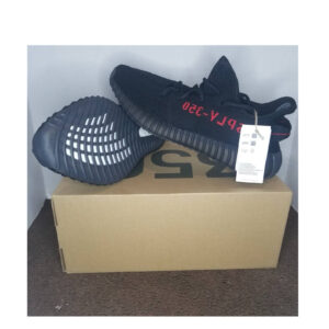 adidas yeezy boost 350 v2 bred black/red low top cp9652 new with box