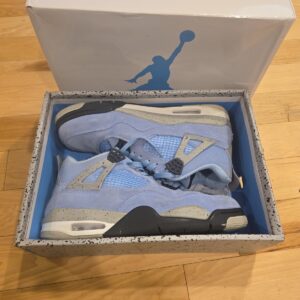 nike air jordan 4 retro university blue unc size 12 grey black ct8527 400 suede