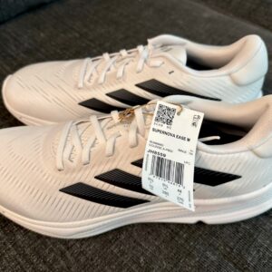 adidas men's supernova ease running shoes black/white size 10m new with box