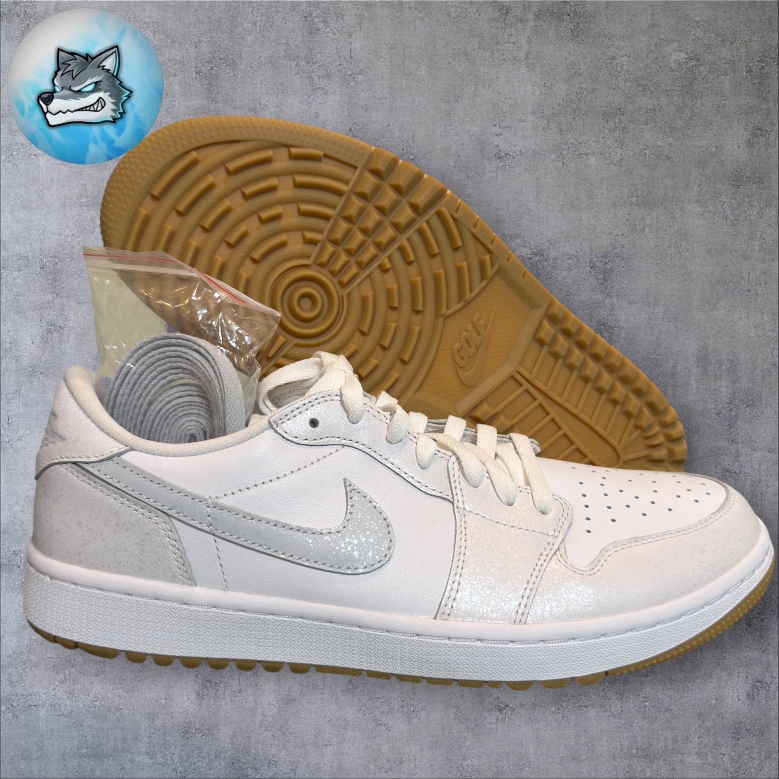 nike air jordan 1 low g spikeless golf dd9315 111 white / gum men's size 14 nike air jordan 1 low g spikeless golf dd9315 111 white / gum men's size 14