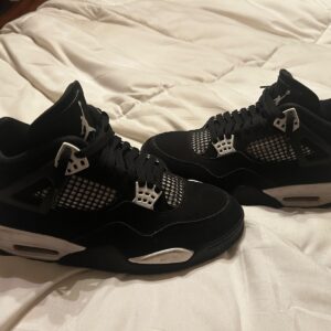 size 9.5 air jordan 4 retro white thunder