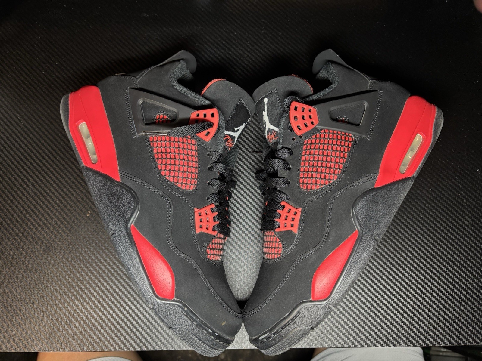 jordan air jordan 4 retro red thunder black/red ct8527 016 2022 size 11 men jordan air jordan 4 retro red thunder black/red ct8527 016 2022 size 11 men