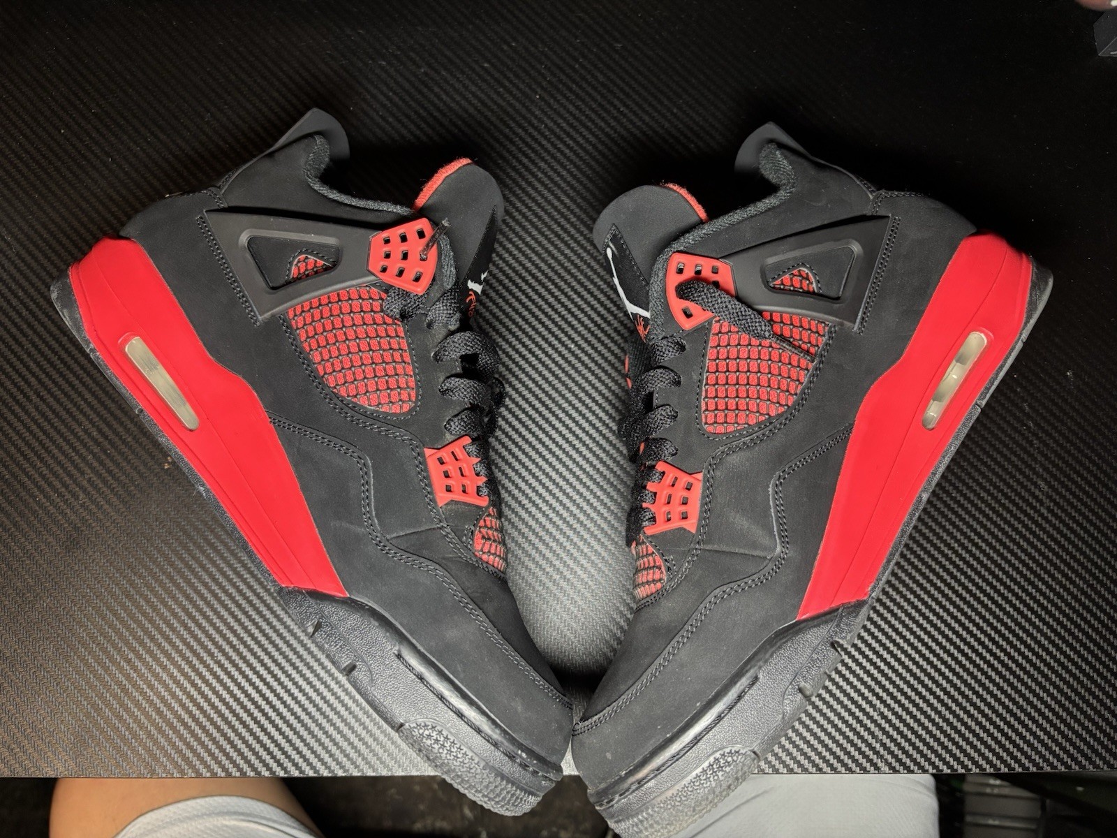 jordan air jordan 4 retro red thunder black/red ct8527 016 2022 size 11 men jordan air jordan 4 retro red thunder black/red ct8527 016 2022 size 11 men