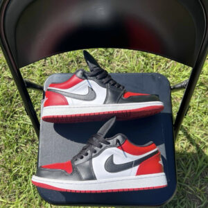 jordan air jordan 1 low bred toe gym red/black/white 2021 553558 612
