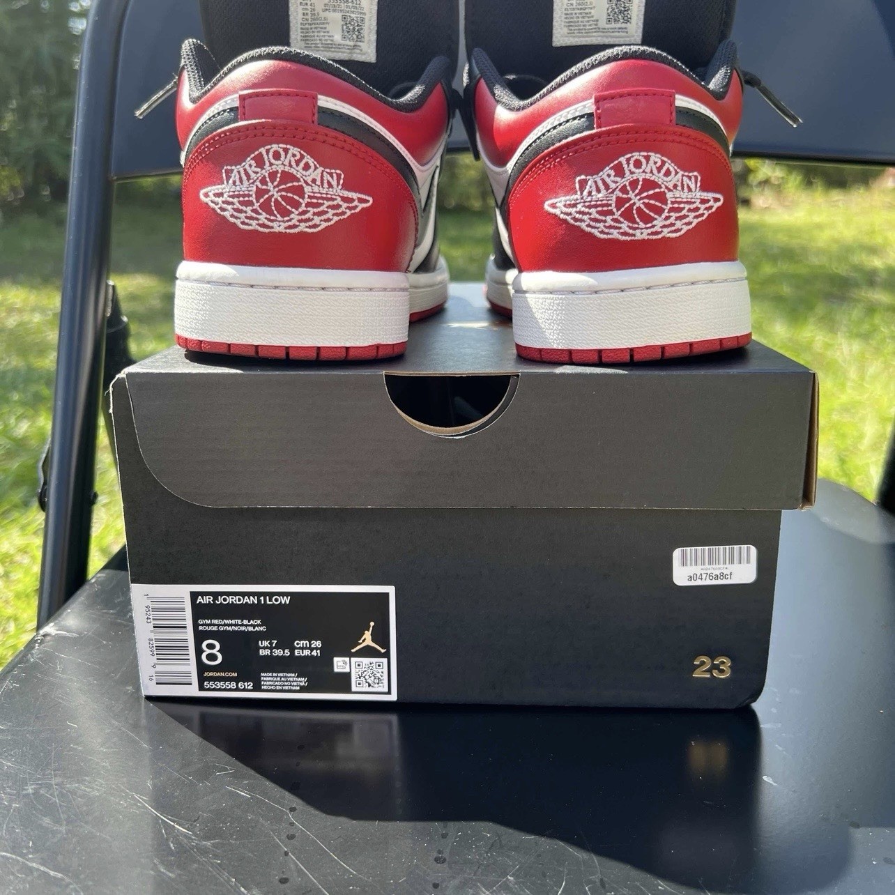jordan air jordan 1 low bred toe gym red/black/white 2021 553558 612 jordan air jordan 1 low bred toe gym red/black/white 2021 553558 612