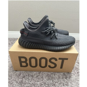 adidas yeezy boost 350 v2 black non reflective fu9006 men's 9.5 used auth og box