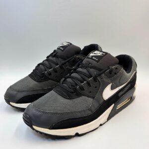 nike air max 90 low top black gray mesh synthetic athletic sneakers mens 12 *pic