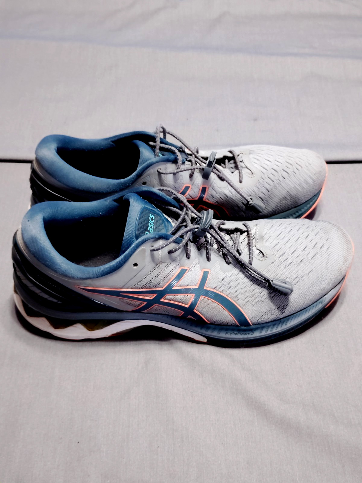 asics gel kayano 27 1011a767 athletic shoes men 10 gray blue running sport prepp asics gel kayano 27 1011a767 athletic shoes men 10 gray blue running sport prepp