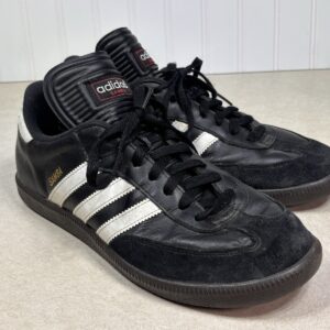 adidas samba classic low top sneakers striped leather shoes men’s sz 9 034563