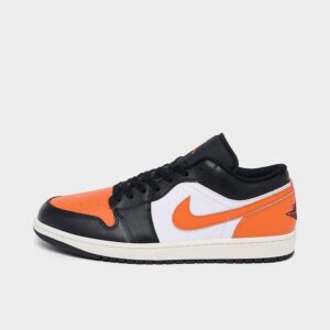 nib men nike jordan 1 low black/starfish/white/sail 553558 081