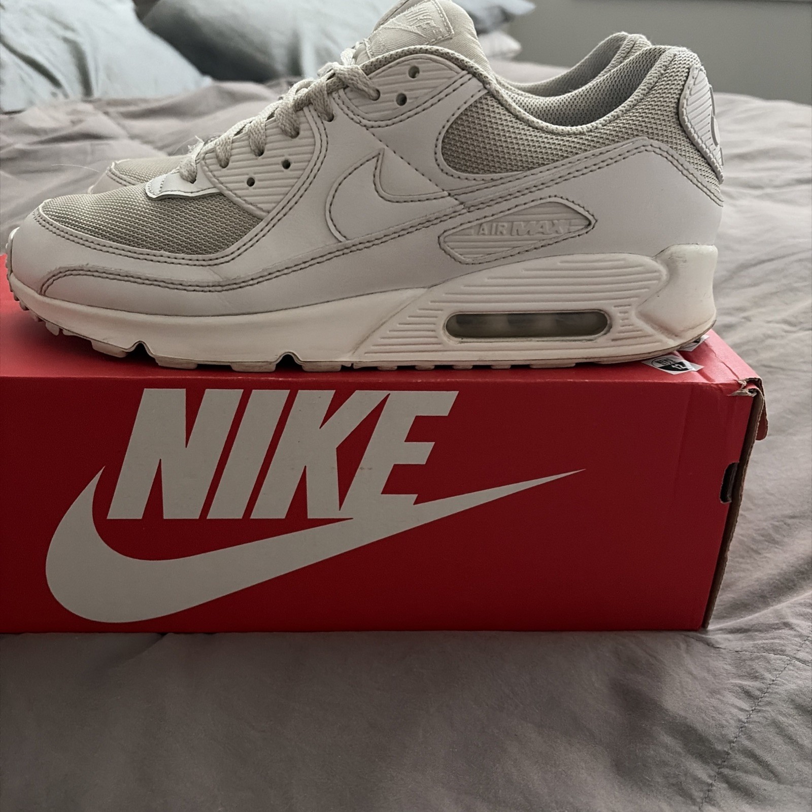 size 12 nike air max 90 triple white 2020 size 12 nike air max 90 triple white 2020
