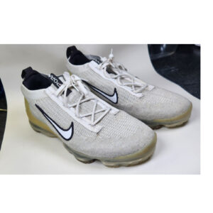 nike air vapormax 2021 flyknit low top sneakers gray/white/black dh4084 100