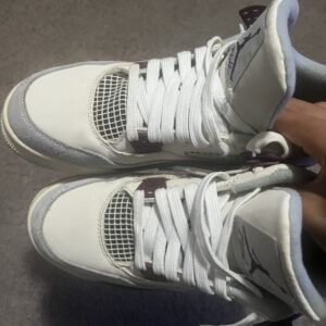 jordan air jordan 4 men’s gray /white/baby blue/burgundy