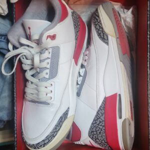 jordan air jordan 3 retro fire red white/red/cement grey/black dn3707 160