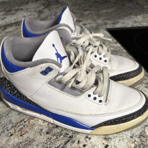 air jordan 3 retro racer blue ct8532 145 white black 2021 men's brand shoes
