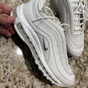 nike air max 97 "triple white" sneakers men’s 9 us