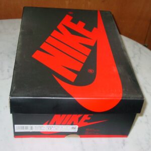 nike air jordan retro 1 high og white "light smoke grey" box only! size 12