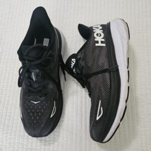 hoka one one clifton 9 black running shoes 1127895 bvr men’s sizes 11d