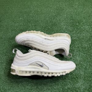 size 9.5 nike air max 97 triple white wolf gray