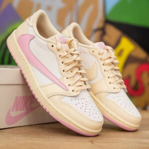 *sizes* travis scott x air jordan 1 og sp low sail shy pink